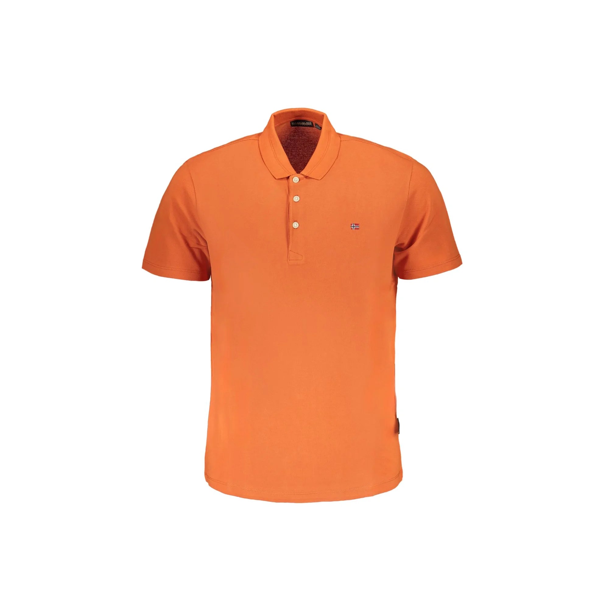 Napapijri Polo Maniche Corte Uomo Arancione Ricamo - foto prodotto